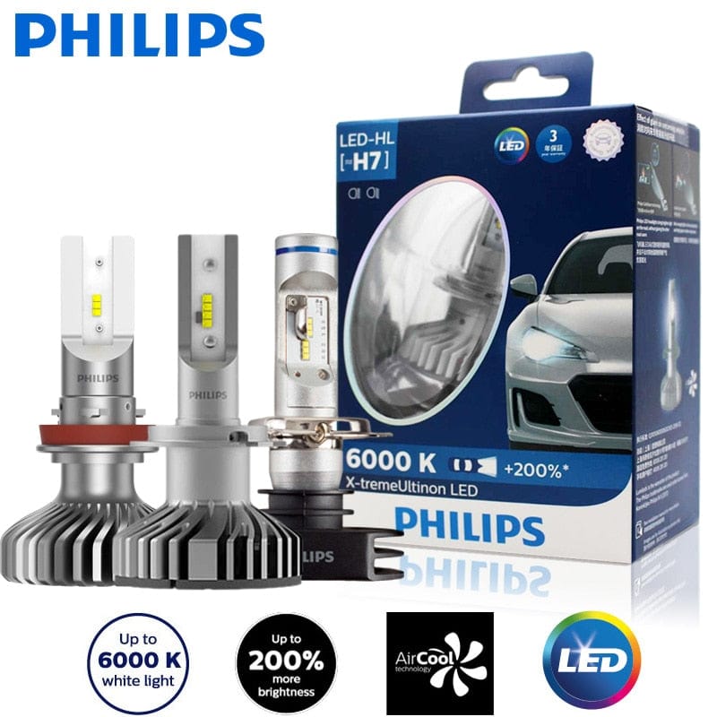 Bright White Philips H7 Xtreme Ultinon Car Headlight LED at Rs