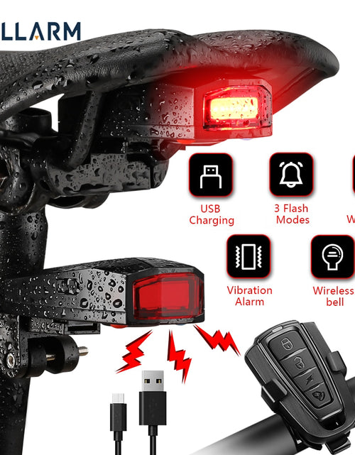 Load image into Gallery viewer, TheftBuster Bicycle Tail Light Anti-Theft Alarm Wireless Waterproof
