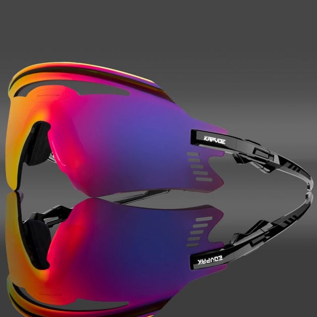 Revolight Cycling 04 bright black 2022 Latest Kapvoe UV400 Unisex Sunglasses Cycling Glasses Road MTB Eyewear