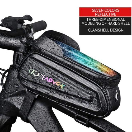 Load image into Gallery viewer, Revolight Cycling 1L Touchscreen Bag Multicoloured KAPVOE KAPVOE Rainproof Ultralight Cycling Bag Top Tube Mounting or Saddle Mount Waterproof
