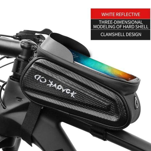 Load image into Gallery viewer, Revolight Cycling 1L Touchscreen Bag White KAPVOE KAPVOE Rainproof Ultralight Cycling Bag Top Tube Mounting or Saddle Mount Waterproof
