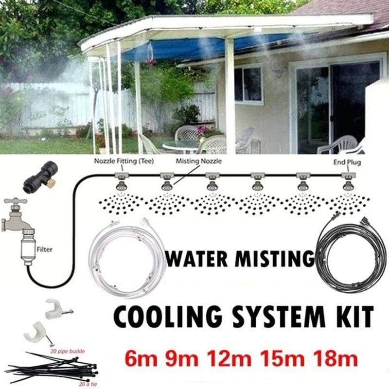 Revolight Home Outdoor Misting Spray Cooling System Kit for Summer Cool