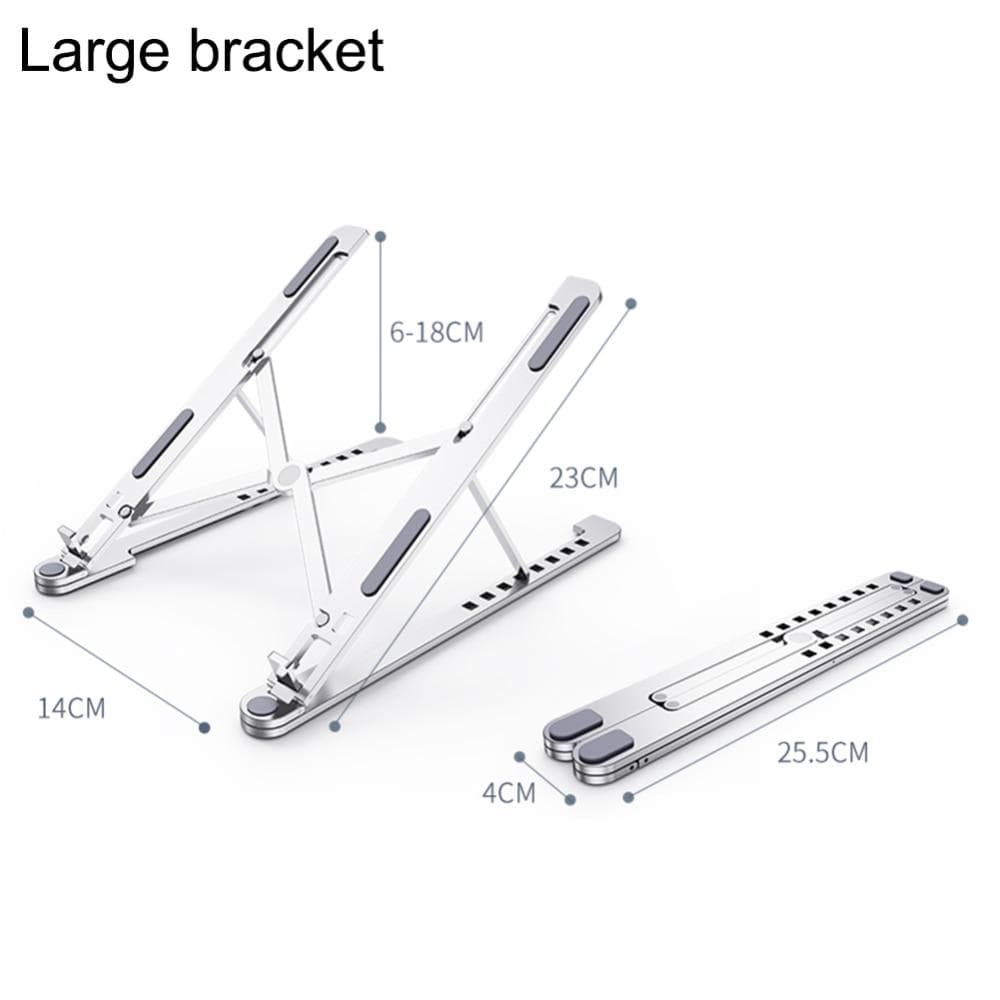 Revolight Laptop Stand 28cm-43cm Compact Collapsible Aluminium Adjustable and Folding Laptop Stand Non Slip