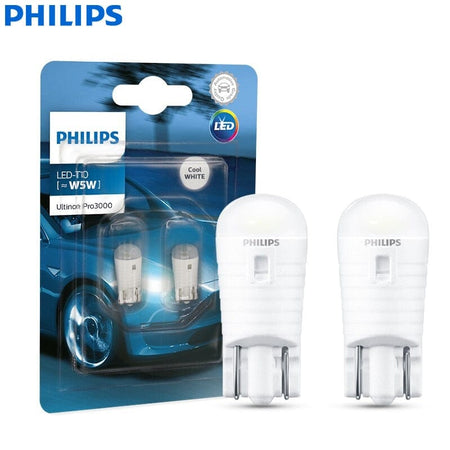 Philips Ultinon LED 4000K W5W T10 Warm White Auto Interior Bulbs