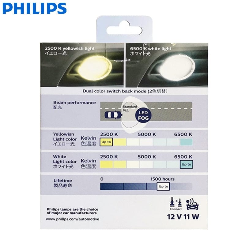 Philips Ultinon Essential LED H8 H11 H16 Dual Color CCT White &
