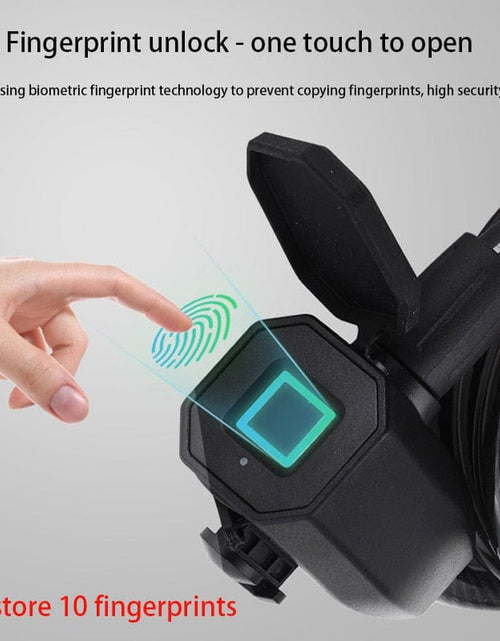 Fingerprint scanner store bike lock