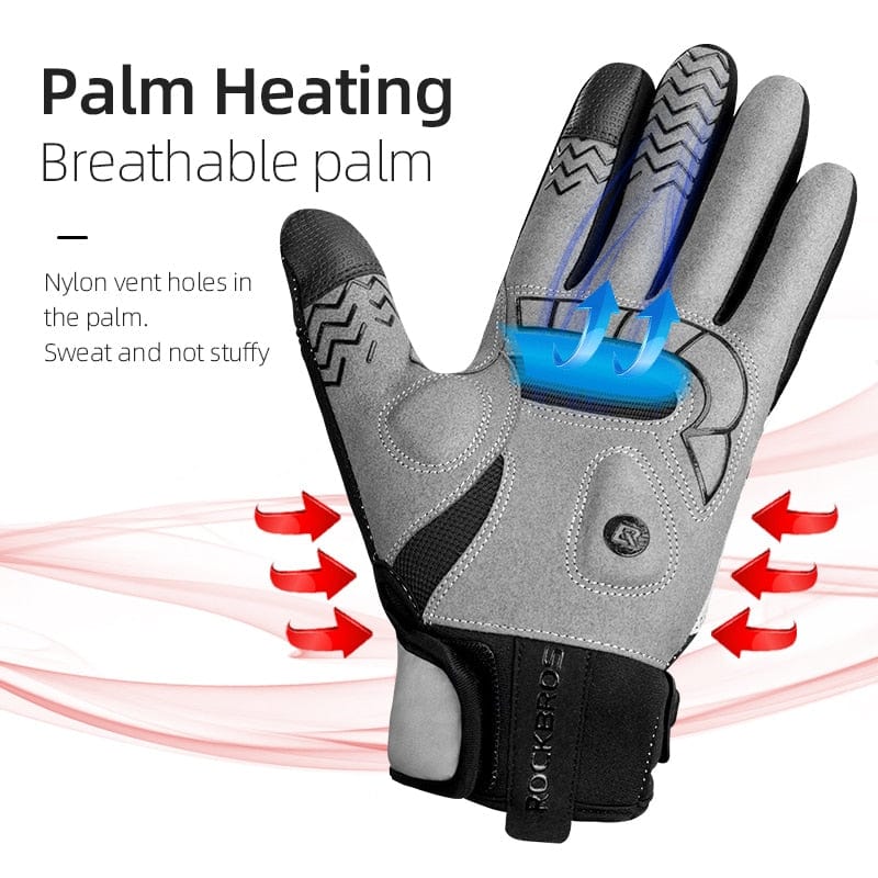 Revolight Unisex Heated Cycling Gloves Touch Screen Breathable
